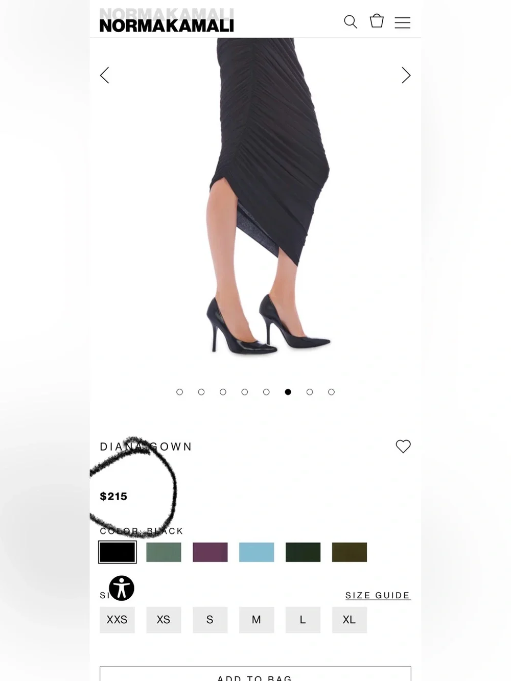 Norma Kamali diana gown